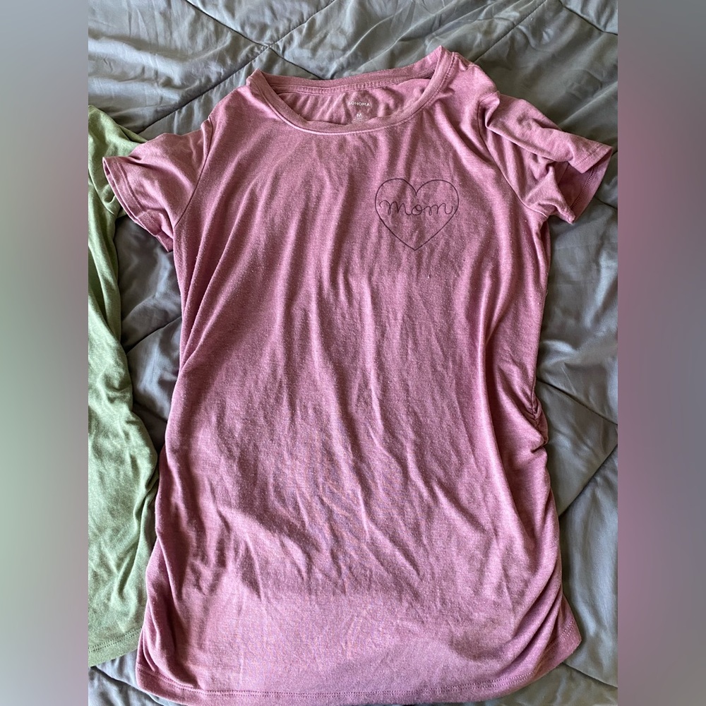 Pink maternity shirt